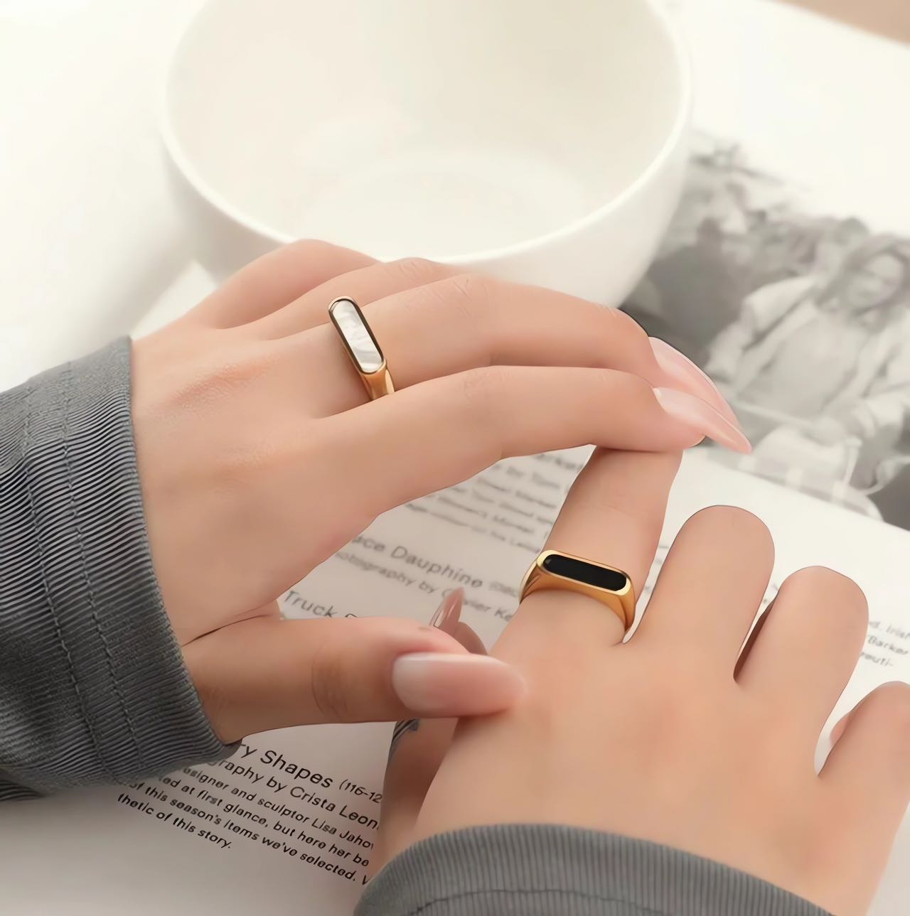 Rectangular Ring Design Slim Rectangular Signet Ring: Classic and Sophisticated Handcrafted ...