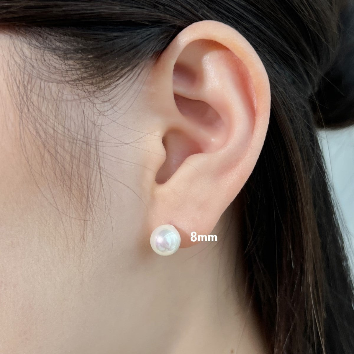 8mm/10mm Classic Pearl Studs Earrings