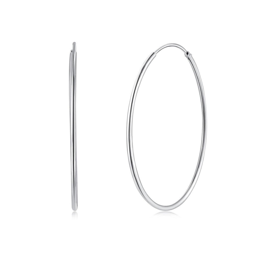Sterling Silver 40cm/52cm Medium/Large Endless Hoops Earrings